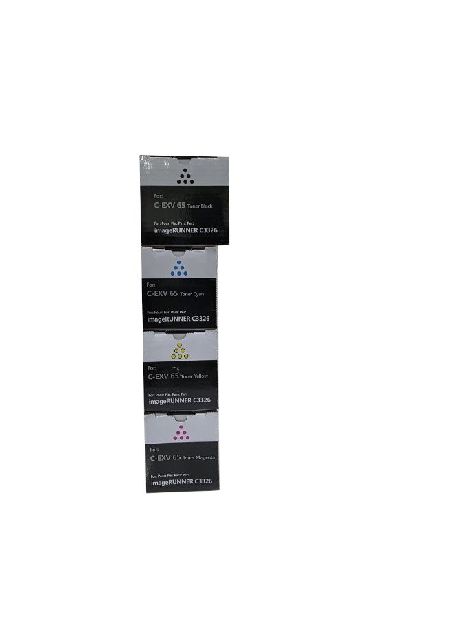 Copier Toner C EXV65 CEXV65 CEXV C-EXV EXV 65K 65C 65Y 65M Compatible for Canon ImageRUNNER C3326i High Yield - Image 2